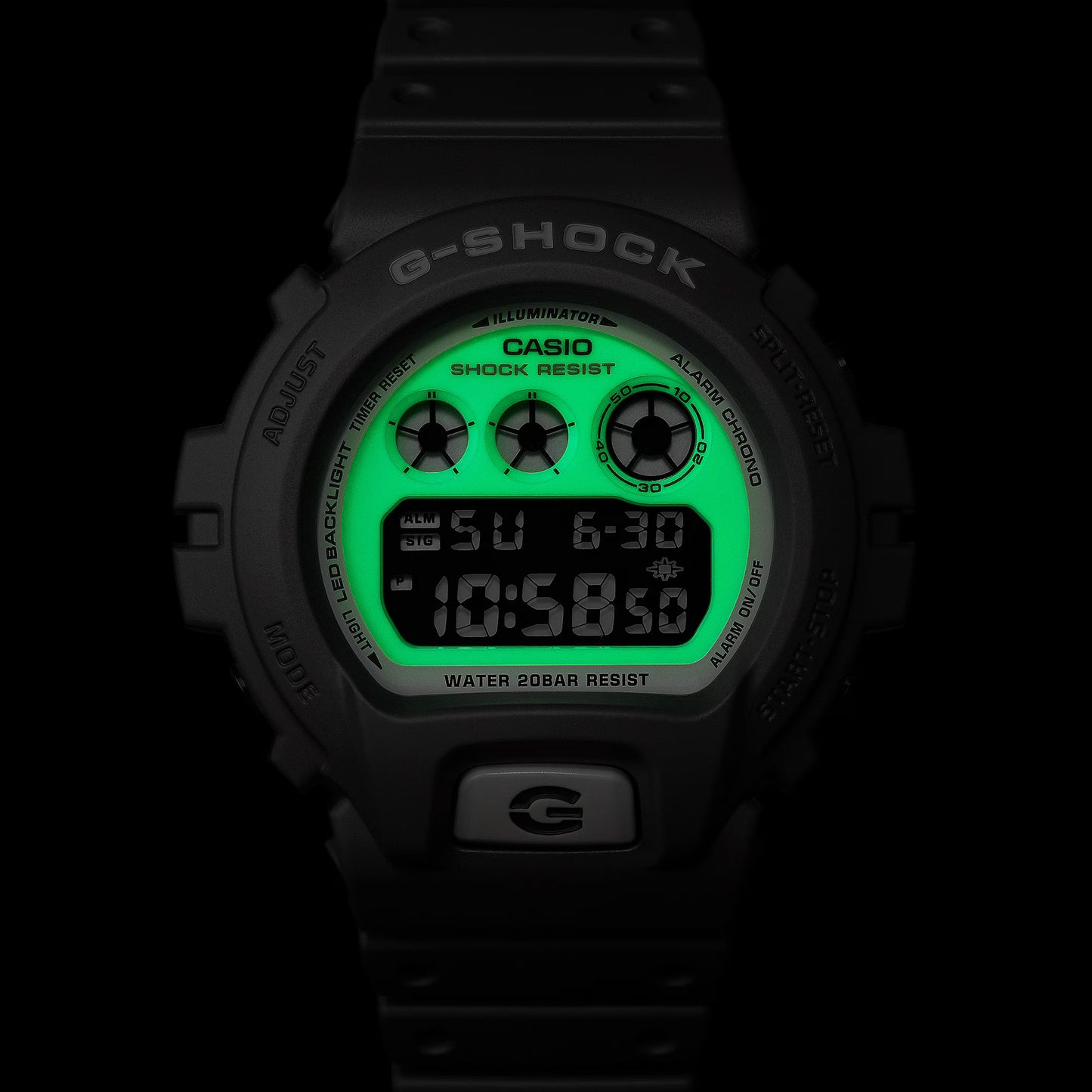 CASIO G-SHOCK DW-6900HD-8 HIDDEN GLOW DIGITAL WATCH