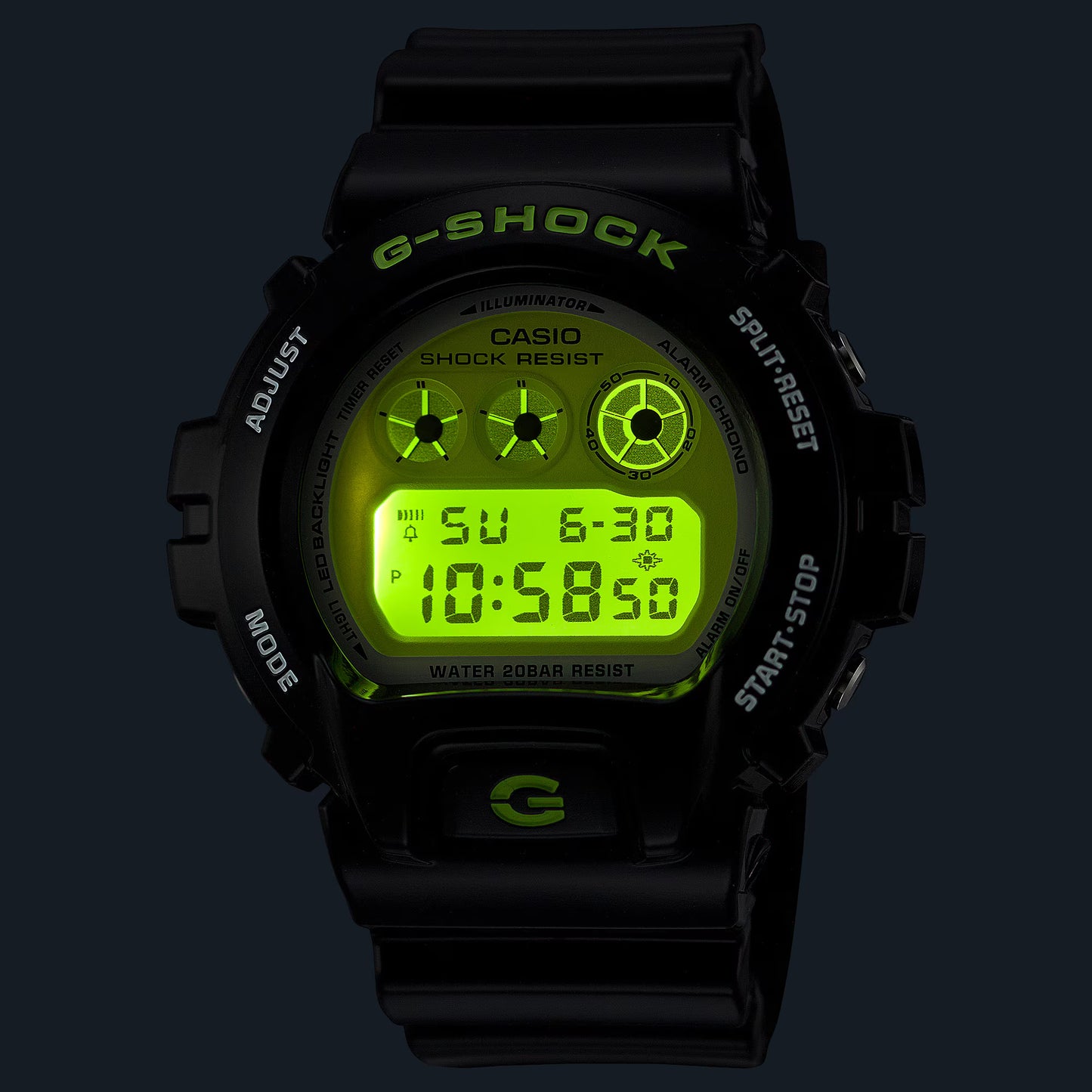 CASIO G-SHOCK DW-6900RCS-1 DW6900 GREEN / BLACK MEN'S DIGITAL WATCH