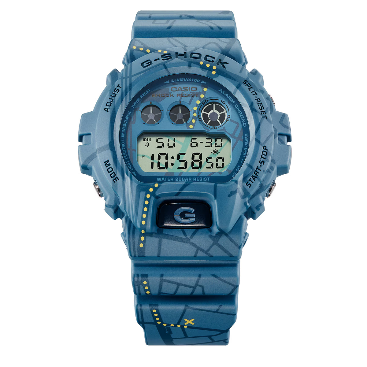 CASIO G-SHOCK DW-6900SBY-2 BLUE "TREASURE HUNT" DIGITAL WATCH