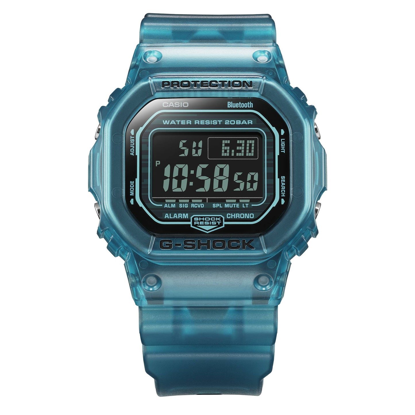 CASIO G-SHOCK DW-B5600G-2 TRANSLUCENT BLUE/GREEN DIGITAL WATCH