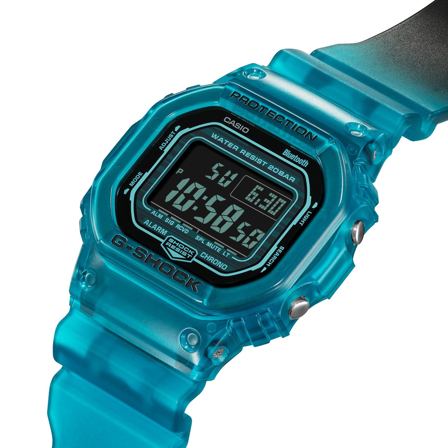CASIO G-SHOCK DW-B5600G-2 TRANSLUCENT BLUE/GREEN DIGITAL WATCH