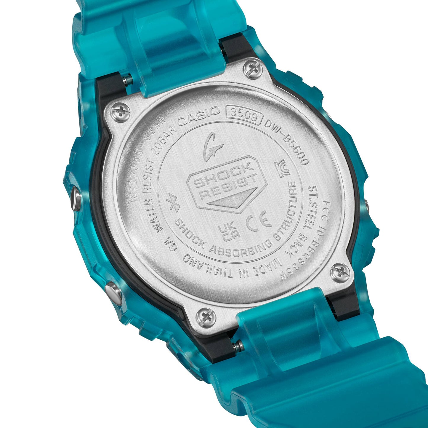 CASIO G-SHOCK DW-B5600G-2 TRANSLUCENT BLUE/GREEN DIGITAL WATCH