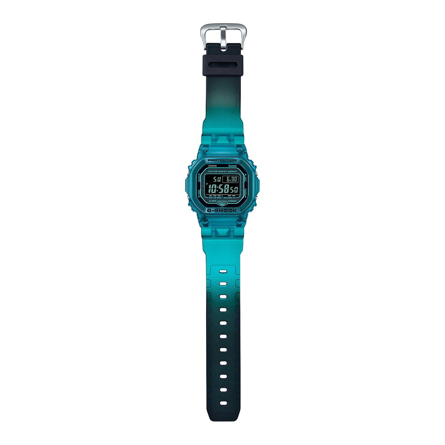 CASIO G-SHOCK DW-B5600G-2 TRANSLUCENT BLUE/GREEN DIGITAL WATCH