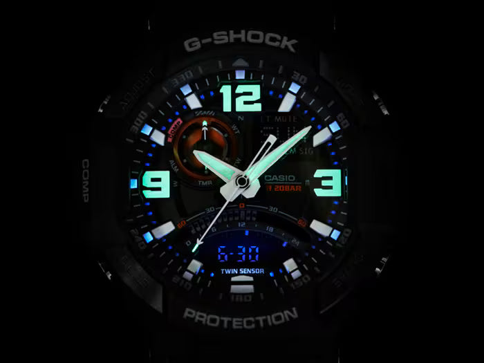 CASIO G-SHOCK GA-1000-1A GRAVITYMASTER BLACK A/D MEN'S WATCH