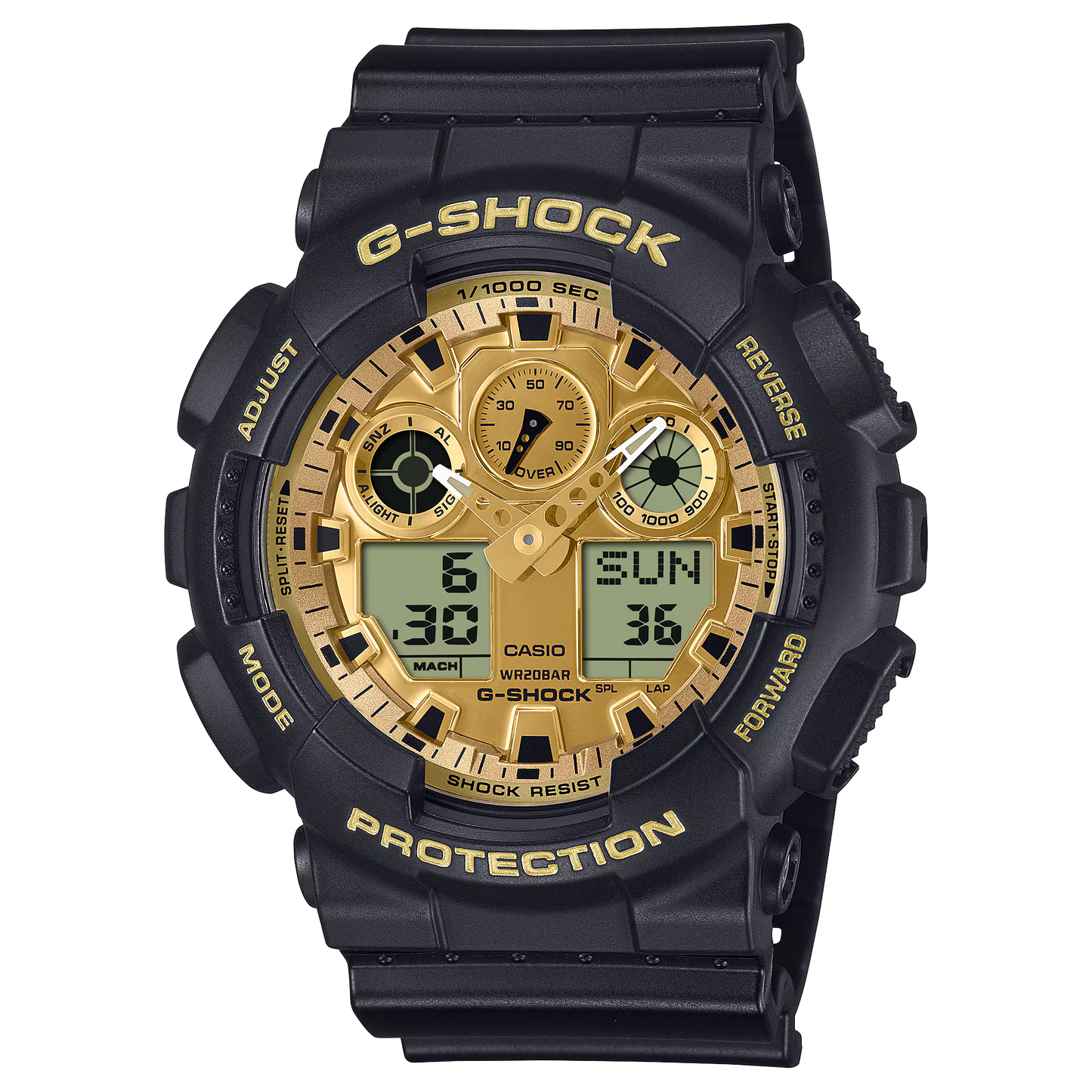 CASIO G-SHOCK GA100GGB-1A9 GOLD DIAL A/D MEN'S WATCH