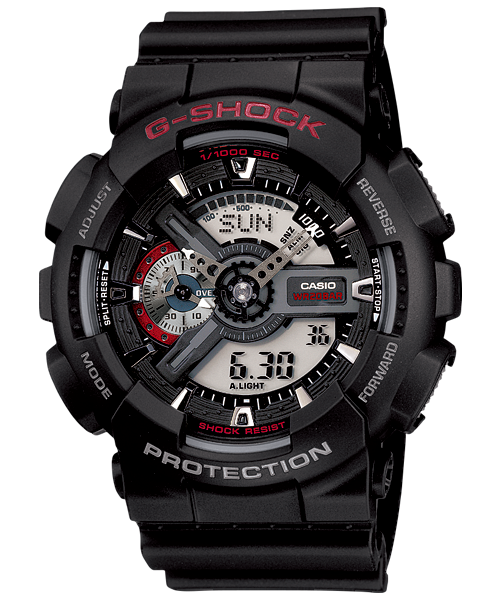 CASIO G-SHOCK GA-110-1A BLACK A/D MEN'S WATCH