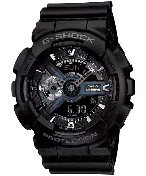 CASIO G-SHOCK GA-110-1B BLACK A/D MEN'S WATCH