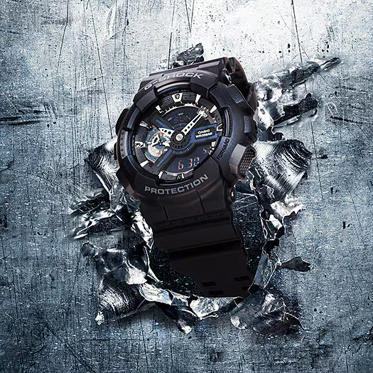 CASIO G-SHOCK GA-110-1B BLACK A/D MEN'S WATCH