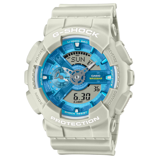CASIO G-SHOCK GA-110AS-5A GA110AS-5A BLUE DIAL BEIGE MEN'S WATCH