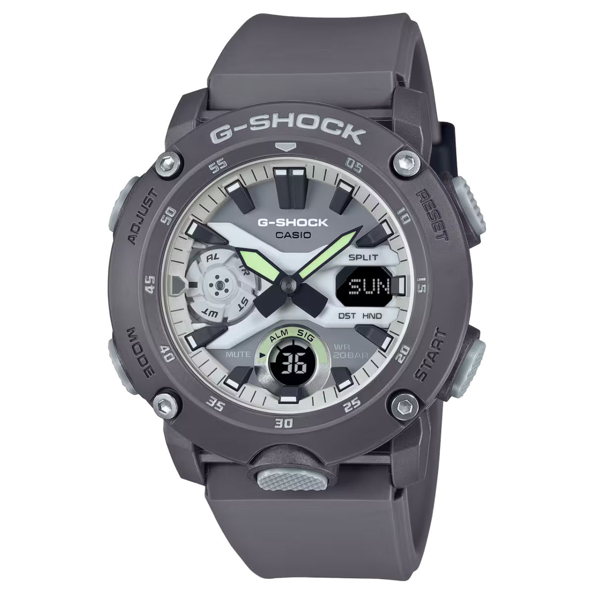 CASIO G-SHOCK GA-2000HD-8A HIDDEN GLOW DIGITAL/ANALOG WATCH