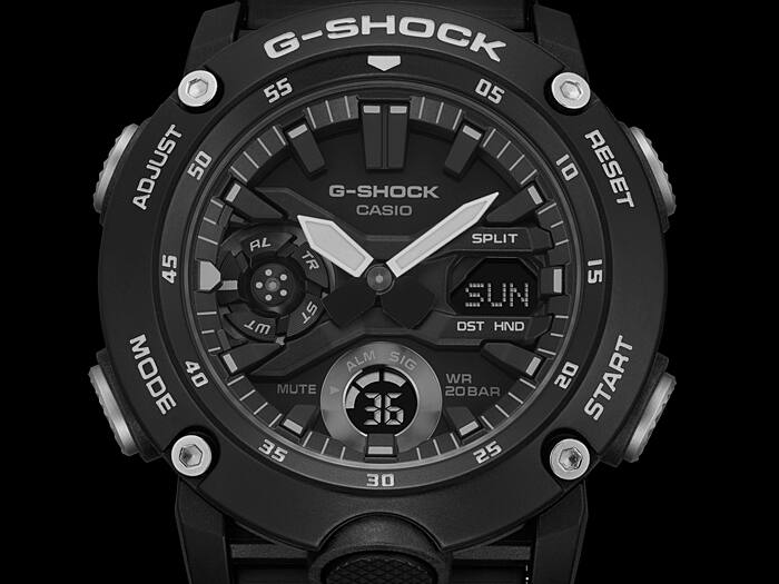 CASIO G-SHOCK GA-2000S-1A DIGITAL/ANALOG WATCH