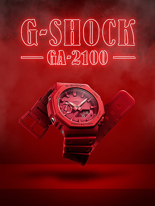 CASIO G-SHOCK GA-2100-4A "CASIOAK" RED A/D WATCH