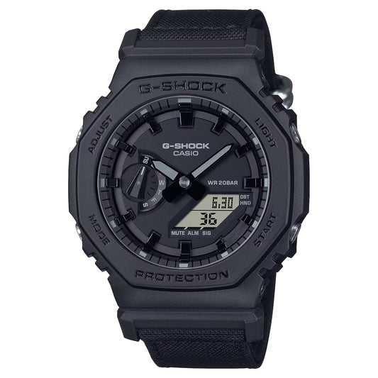 CASIO G-SHOCK GA-2100BCE-1A UTILITY SERIES NYLON BAND CASIOAK A/D WATCH