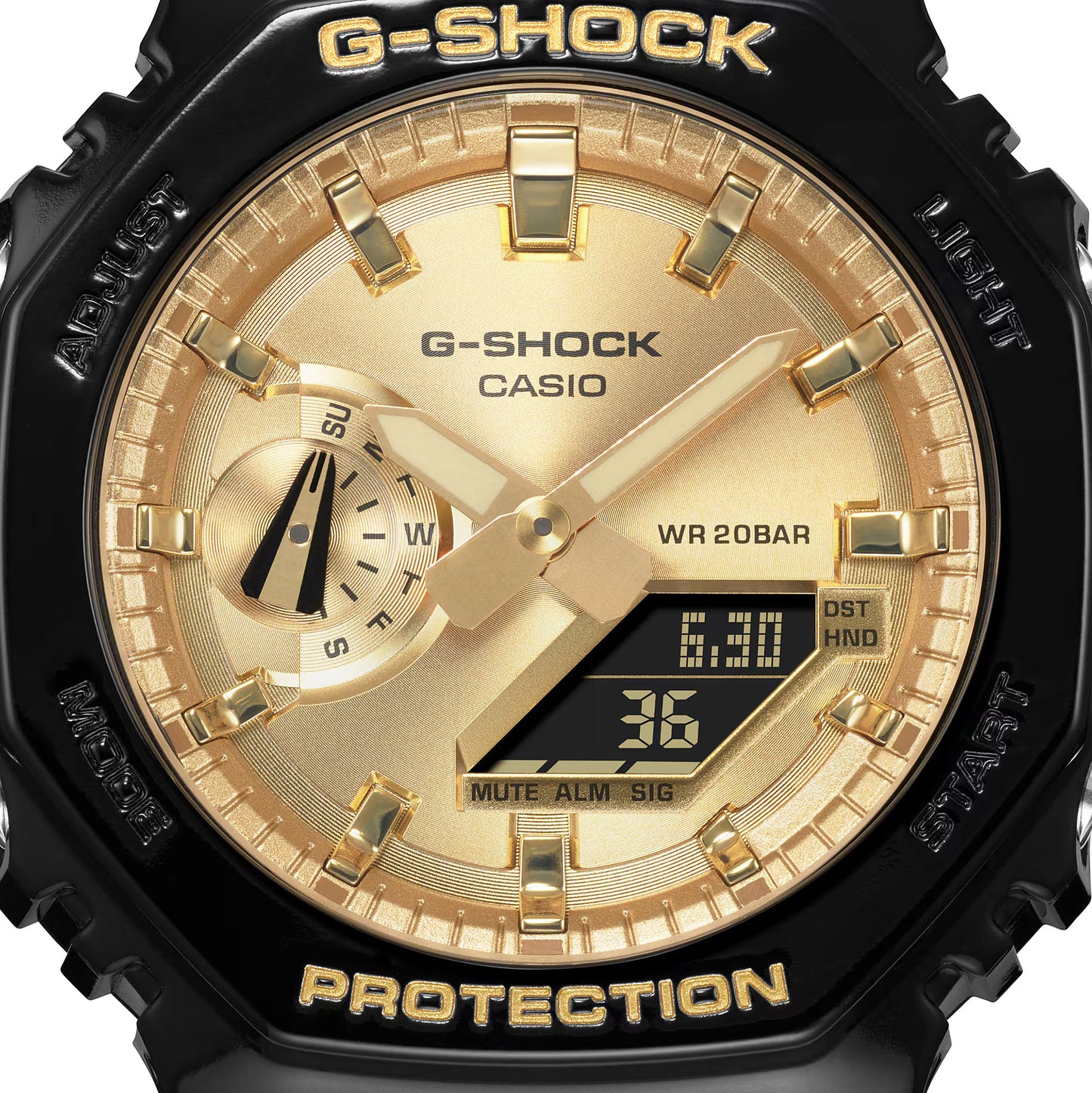 CASIO G-SHOCK GA-2100GB-1A "CASIOAK" GOLD A/D WATCH