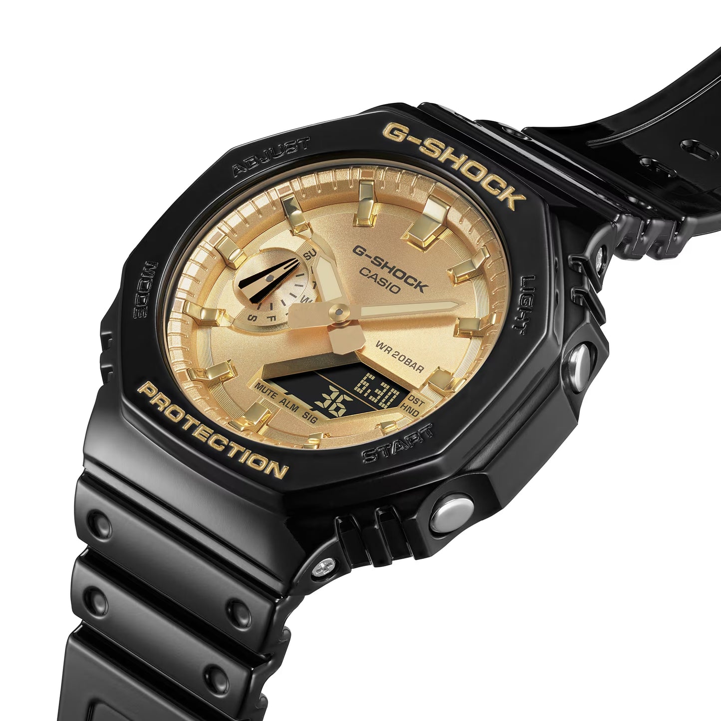 CASIO G-SHOCK GA-2100GB-1A "CASIOAK" GOLD A/D WATCH