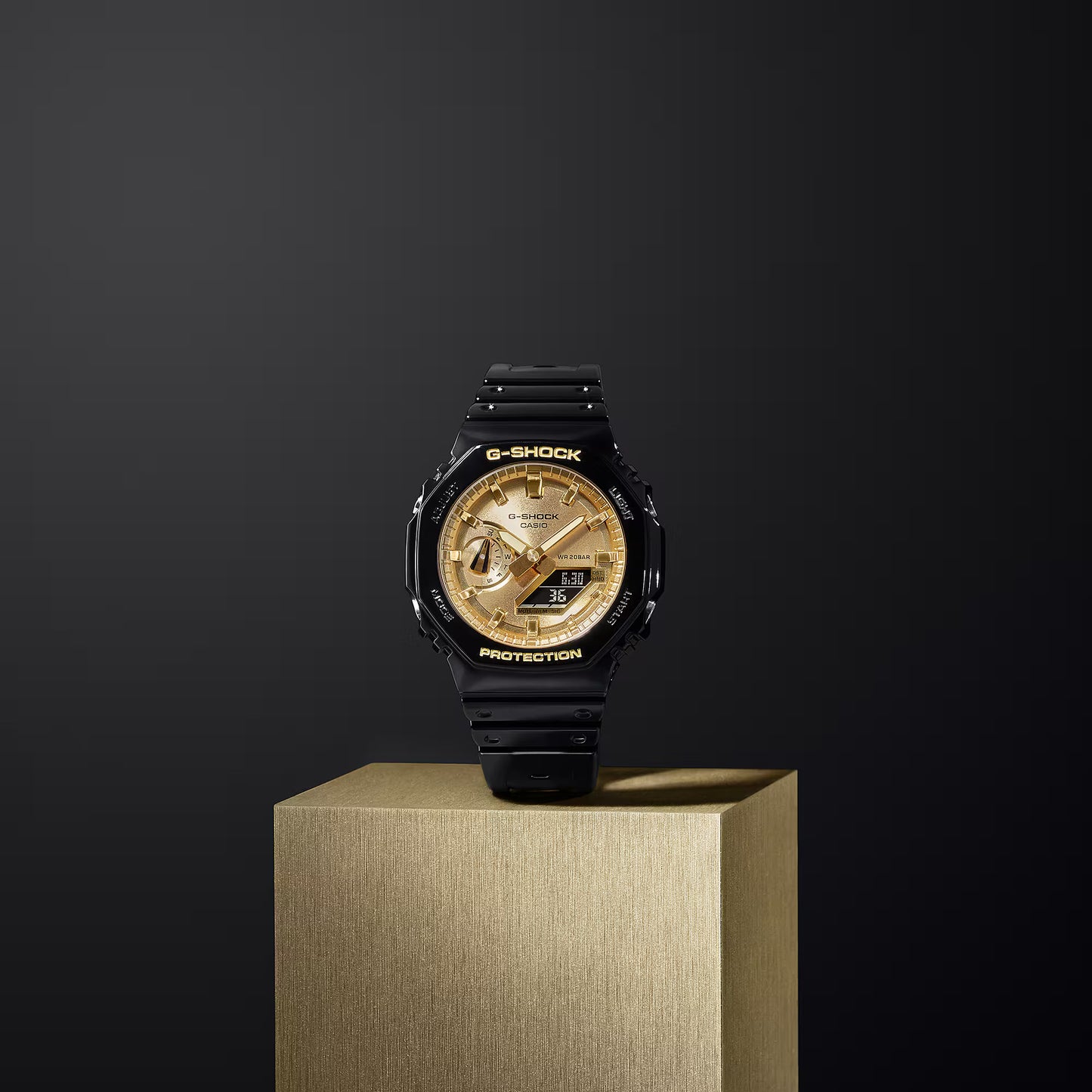 CASIO G-SHOCK GA-2100GB-1A "CASIOAK" GOLD A/D WATCH