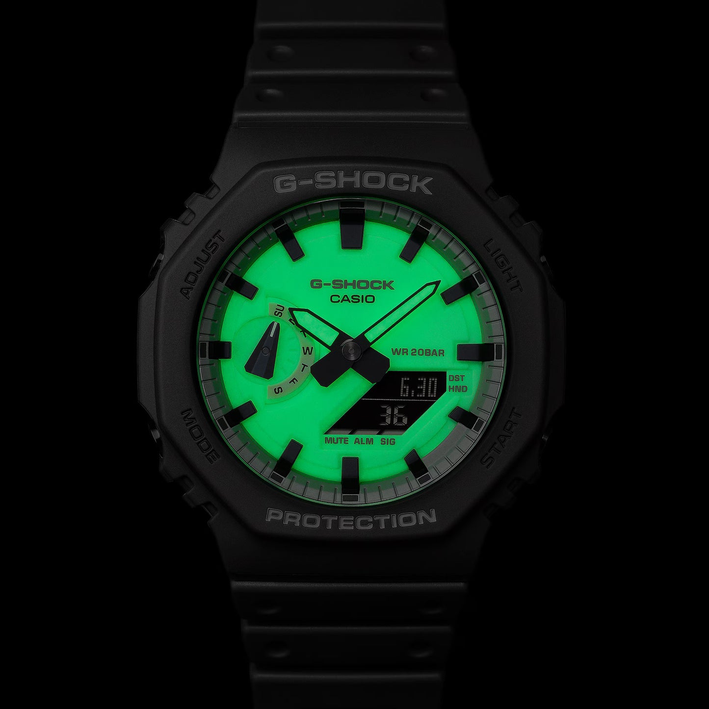 CASIO G-SHOCK GA-2100HD-8A "HIDDEN GLOW" GA2100 LUMINESCENT WATCH