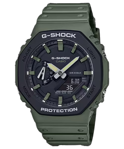 CASIO G-SHOCK GA-2110SU-3A "CASIOAK" BLACK/GREEN A/D WATCH
