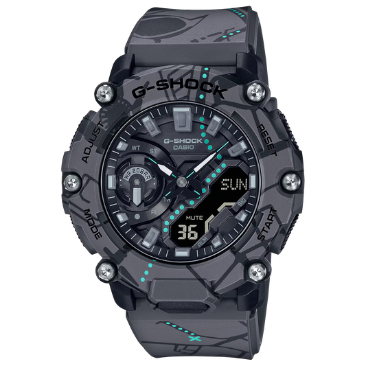 CASIO G-SHOCK GA-2200SBY-8A GREY "TREASURE HUNT" A/D MEN'S WATCH