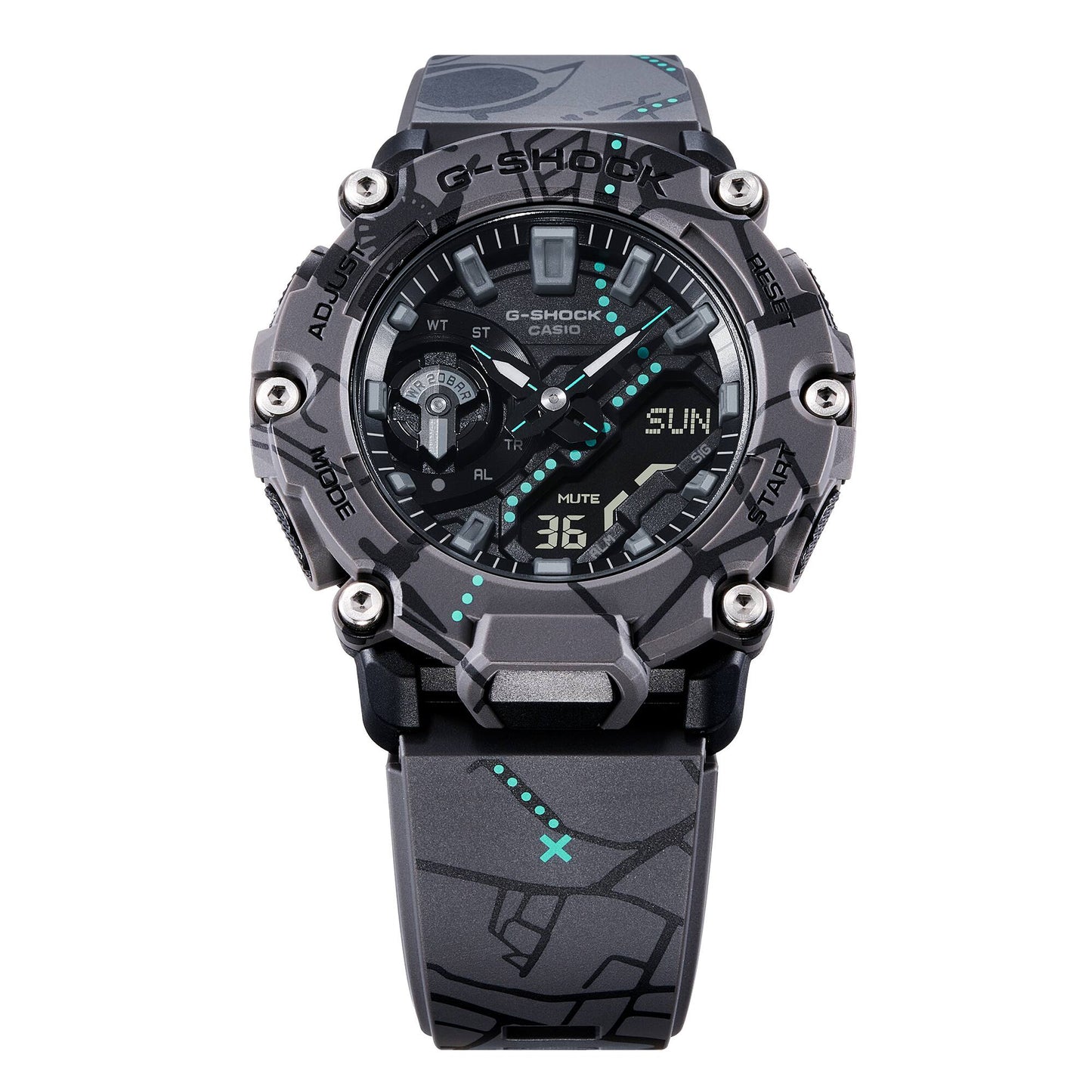 CASIO G-SHOCK GA-2200SBY-8A GREY "TREASURE HUNT" A/D MEN'S WATCH