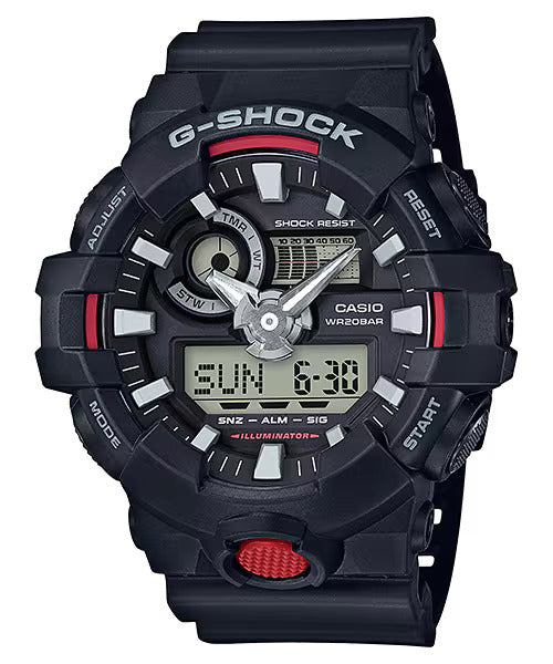 CASIO G-SHOCK GA-700-1A BLACK ANALOG/DIGITAL MEN'S WATCH