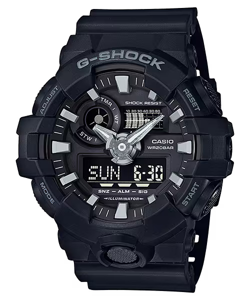 CASIO G-SHOCK GA-700-1B BLACK A/D WATCH
