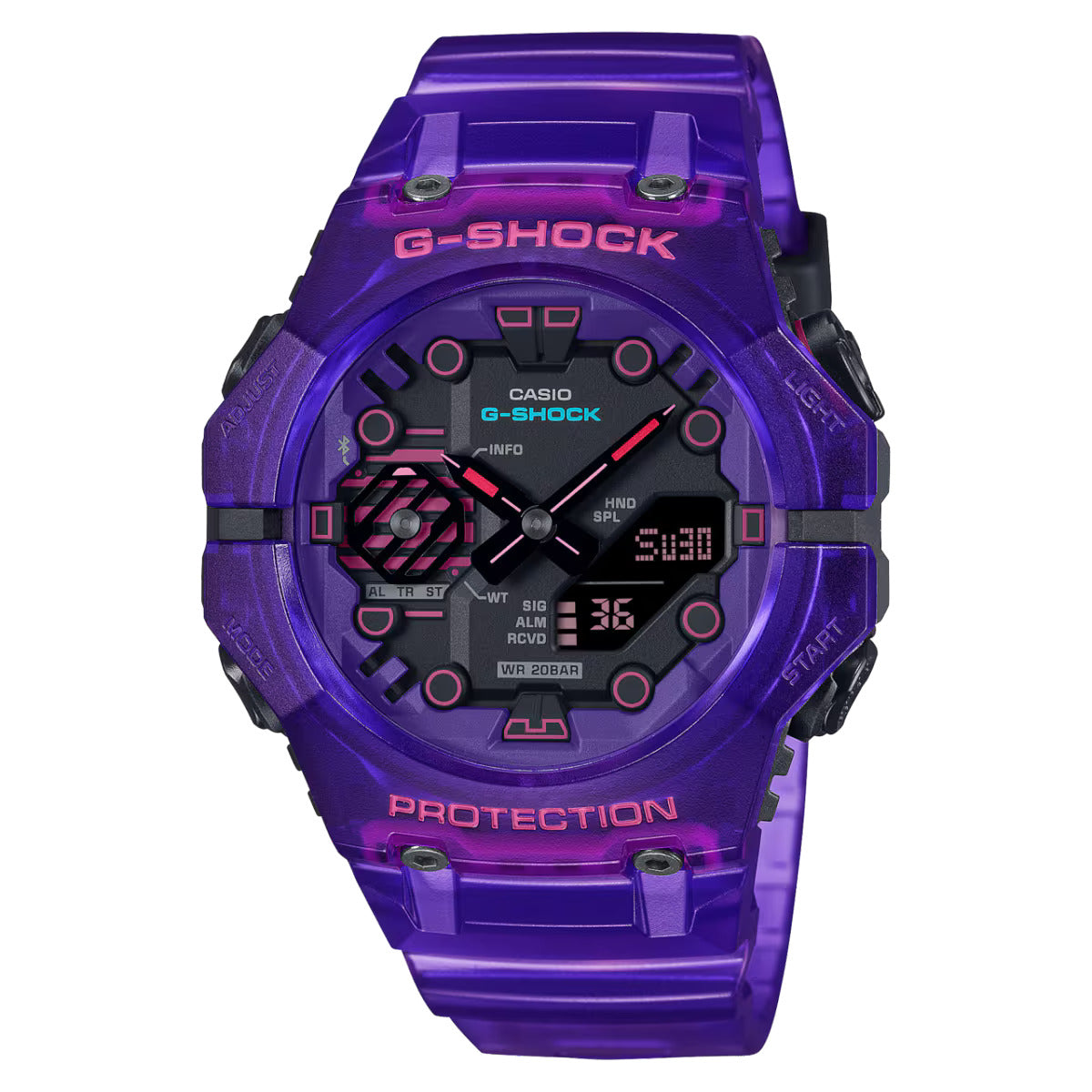 CASIO G-SHOCK GA-B001CBRS-6A PURPLE A/D WATCH