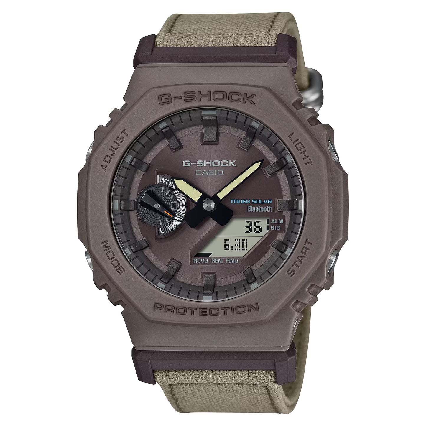 CASIO G-SHOCK GA-B2100CT-5A BROWN SOLAR / BLUETOOTH FABRIC BAND MEN'S WATCH