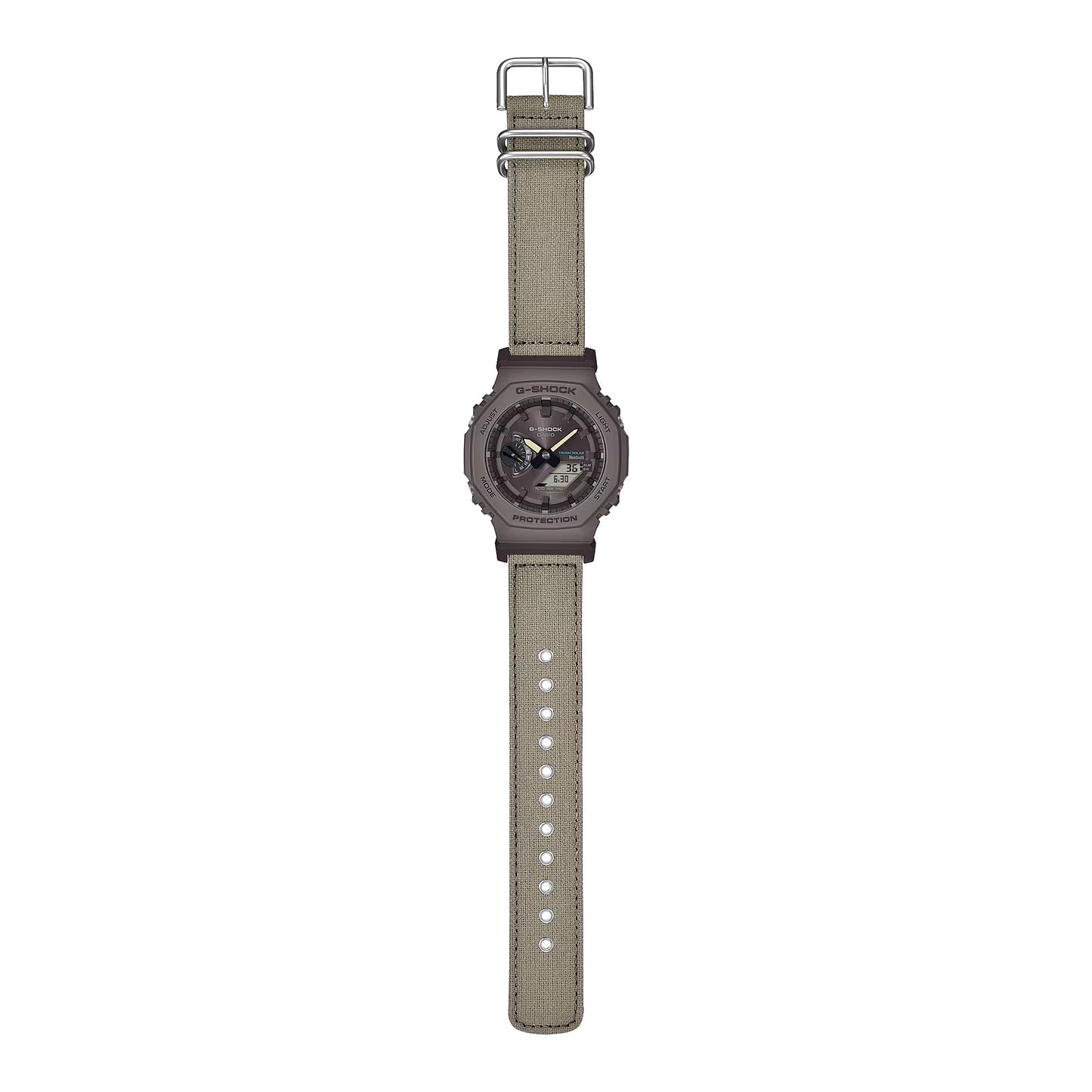 CASIO G-SHOCK GA-B2100CT-5A BROWN SOLAR / BLUETOOTH FABRIC BAND MEN'S WATCH