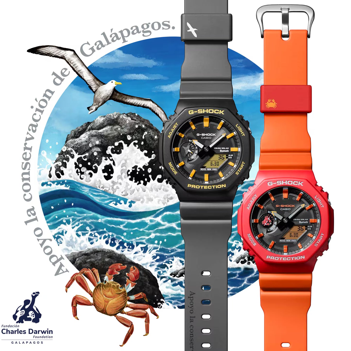 CASIO G-SHOCK GA-B2100DF-4A DARWIN SALTY LIGHTFOOT CRAB ORANGE A/D WATCH