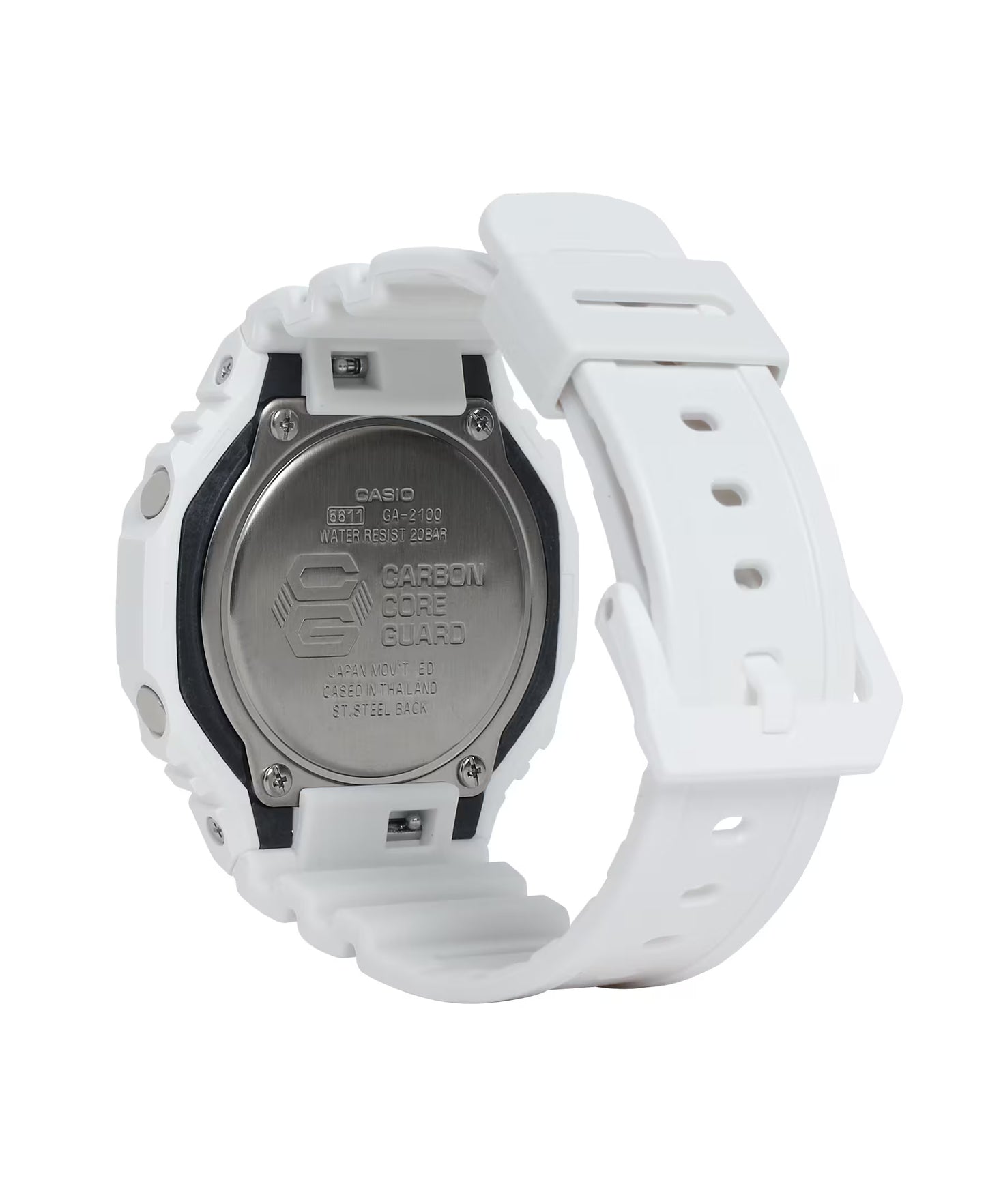 CASIO G-SHOCK GA-2100-7A GA2100-7A WHITE BLACK DIAL WATCH