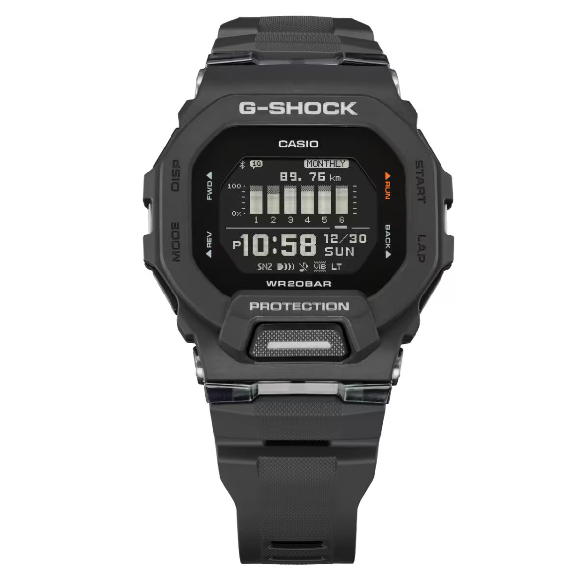 CASIO G-SHOCK GBD-200-1 G-SQUAD BLUETOOTH BLACK DIGITAL WATCH