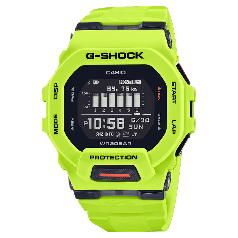 CASIO G-SHOCK GBD-200-9 GBD200-9 DIGITAL WATCH YELLOW