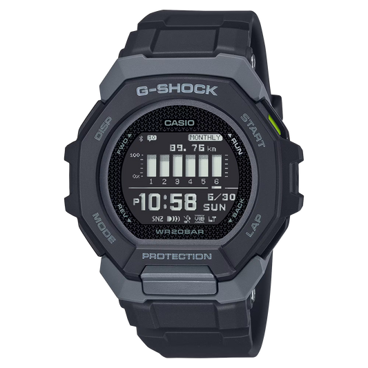 CASIO G-SHOCK GBD-300-1 G-SQUAD BLUETOOTH BLACK DIGITAL WATCH