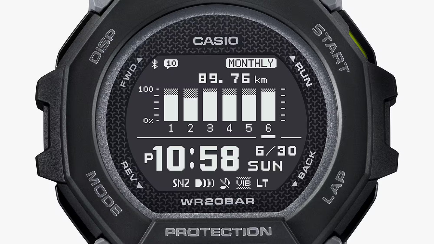 CASIO G-SHOCK GBD-300-1 G-SQUAD BLUETOOTH BLACK DIGITAL WATCH
