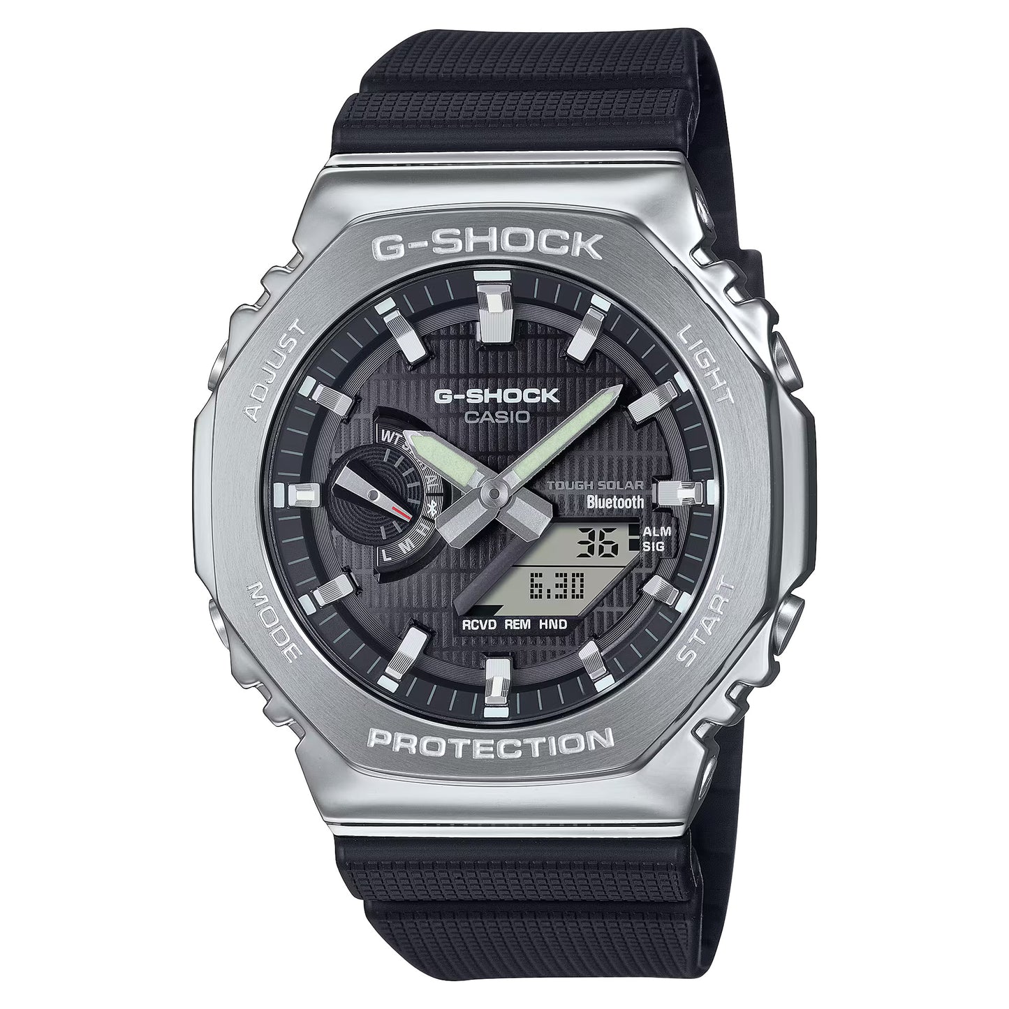 CASIO G-SHOCK GBM-2100-1A "CASIOAK" SOLAR BLUETOOTH G-STEEL WATCH