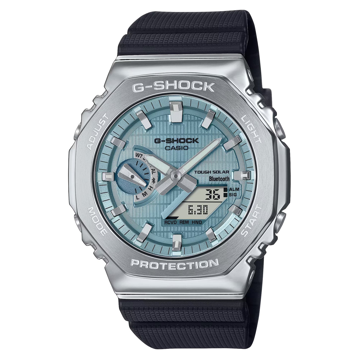 CASIO G-SHOCK GBM2100A-1A2 BLUE "CASIOAK" SOLAR BLUETOOTH G-STEEL WATCH