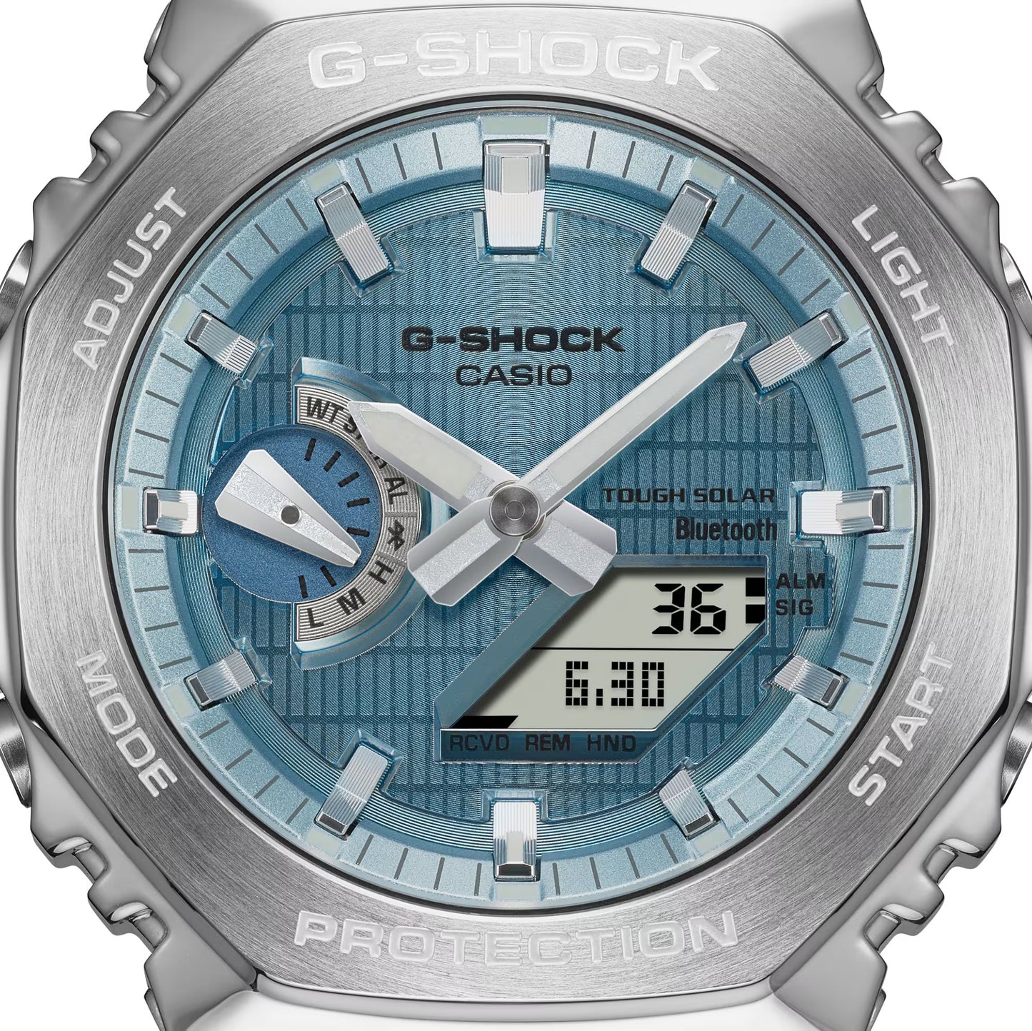 CASIO G-SHOCK GBM2100A-1A2 BLUE "CASIOAK" SOLAR BLUETOOTH G-STEEL WATCH