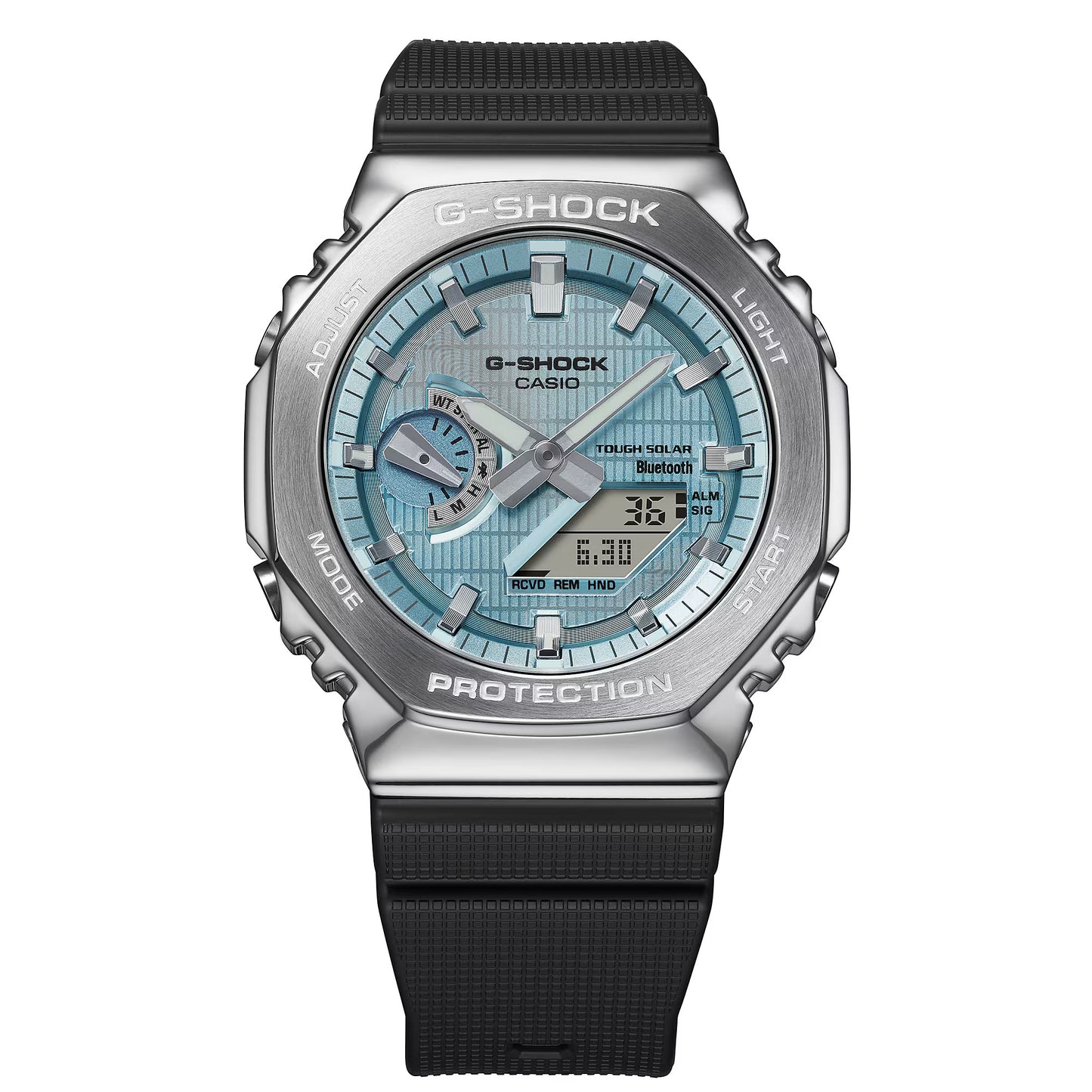 CASIO G-SHOCK GBM2100A-1A2 BLUE "CASIOAK" SOLAR BLUETOOTH G-STEEL WATCH