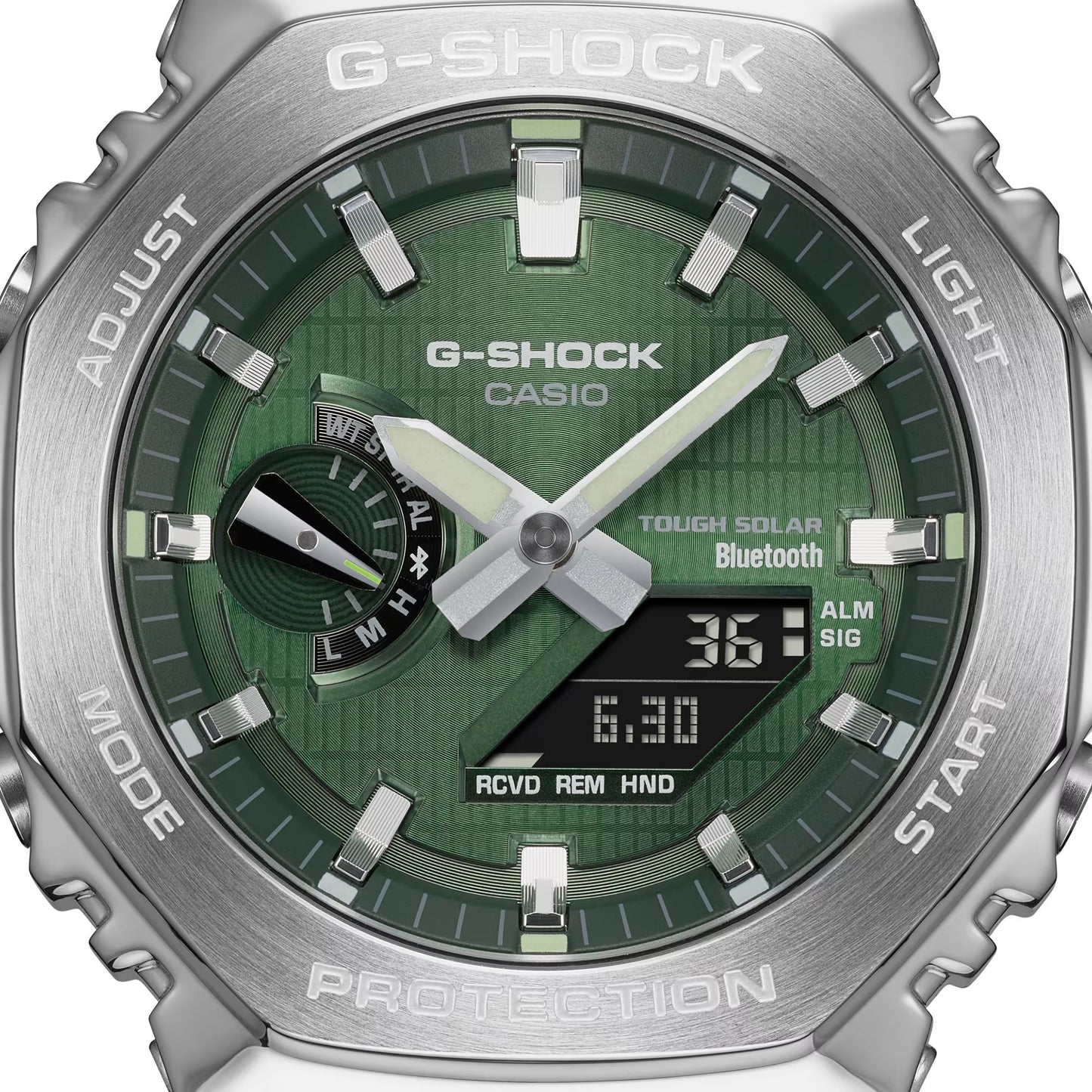 CASIO G-SHOCK GBM2100A-1A3 GREEN "CASIOAK" SOLAR BLUETOOTH G-STEEL WATCH