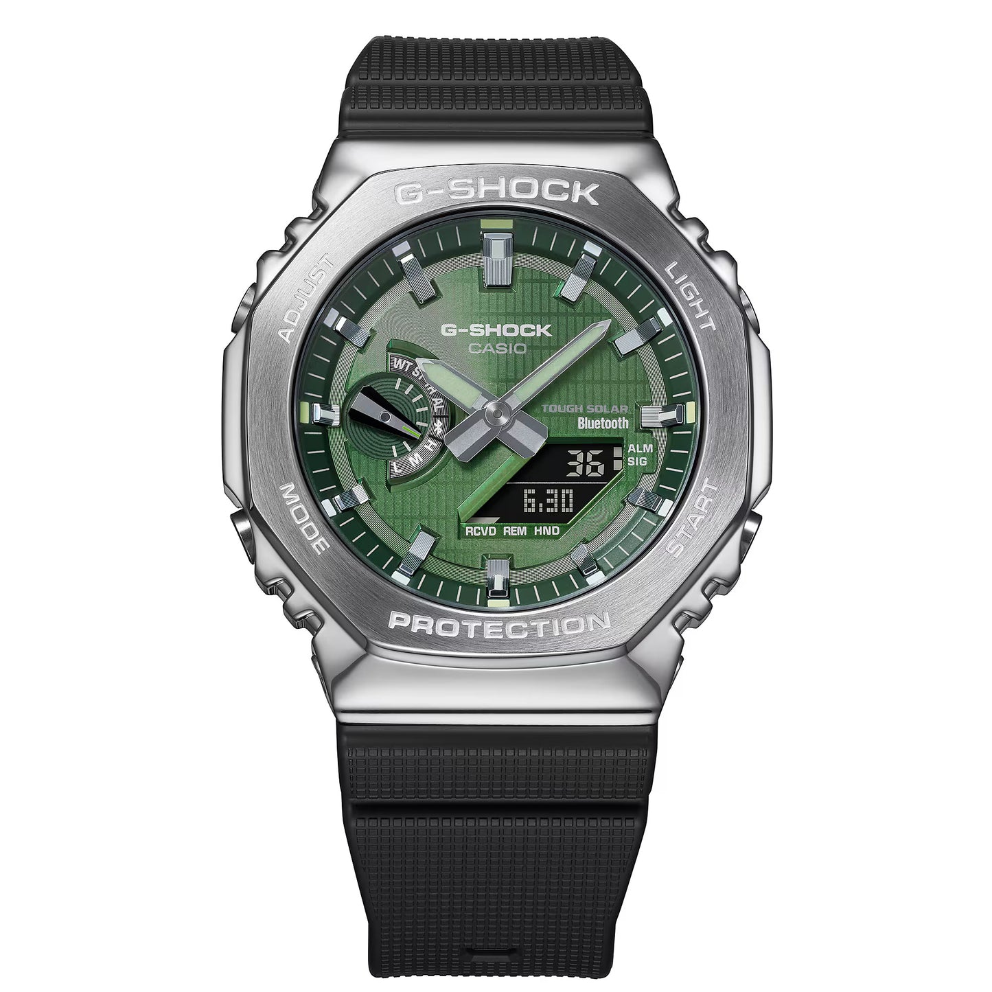 CASIO G-SHOCK GBM2100A-1A3 GREEN "CASIOAK" SOLAR BLUETOOTH G-STEEL WATCH