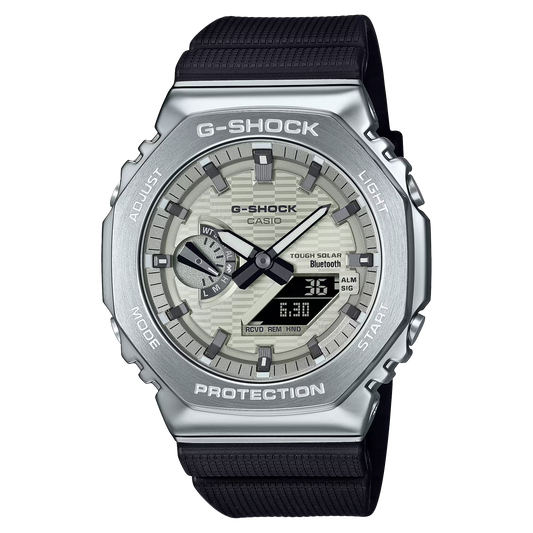CASIO G-SHOCK GBM-2100A-8B LIGHT GOLD DIAL SOLAR BT G-STEEL WATCH