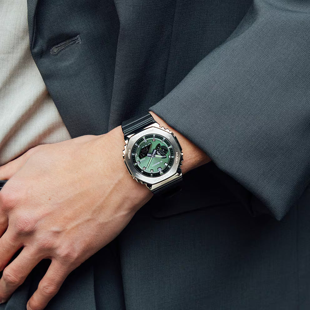 CASIO G-SHOCK GBM2100A-1A3 GREEN "CASIOAK" SOLAR BLUETOOTH G-STEEL WATCH