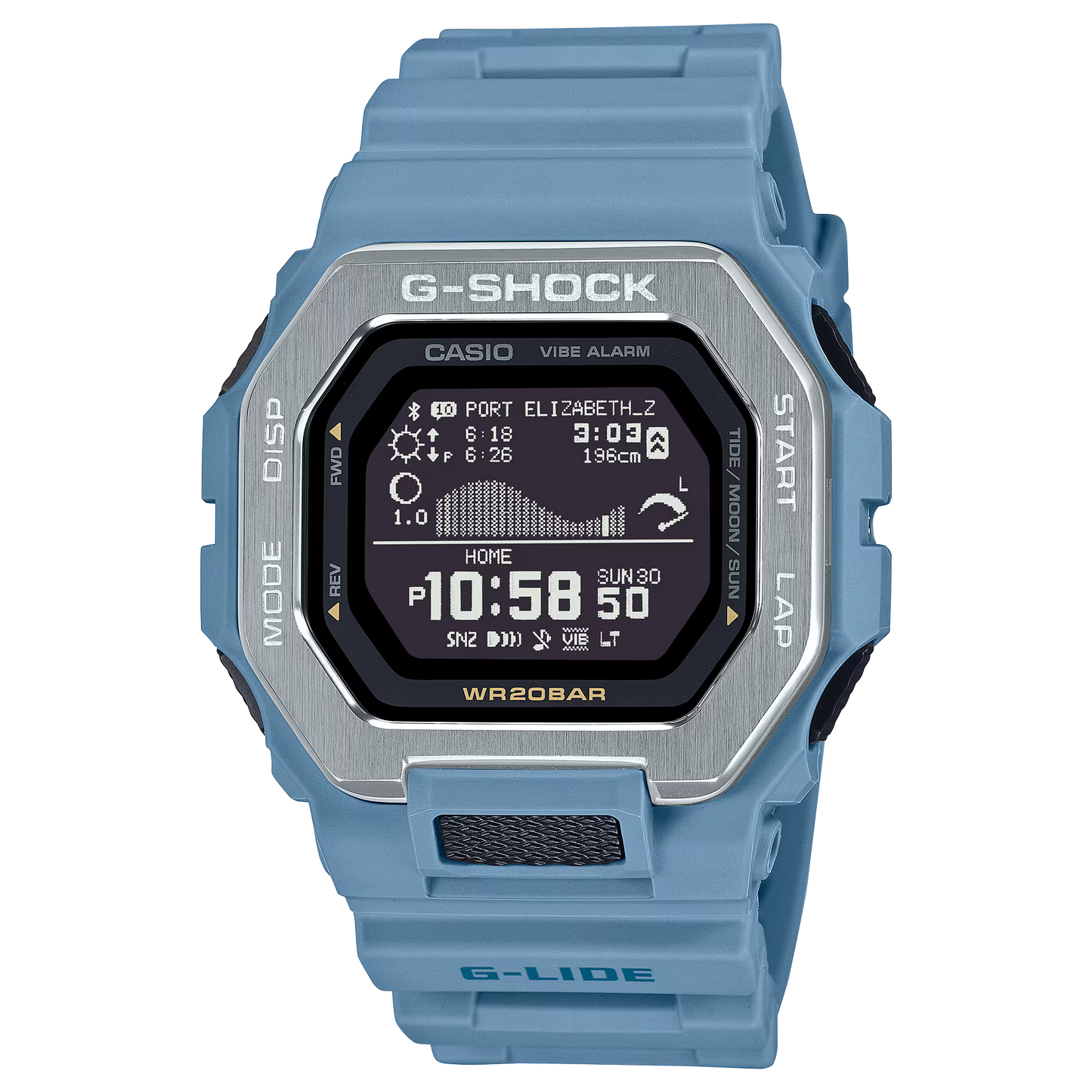CASIO G-SHOCK GBX-100-2A G-LIDE BLUETOOTH BLUE DIGITAL WATCH
