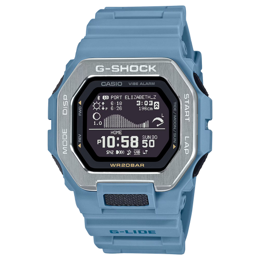 CASIO G-SHOCK GBX-100-2A G-LIDE BLUETOOTH BLUE DIGITAL WATCH