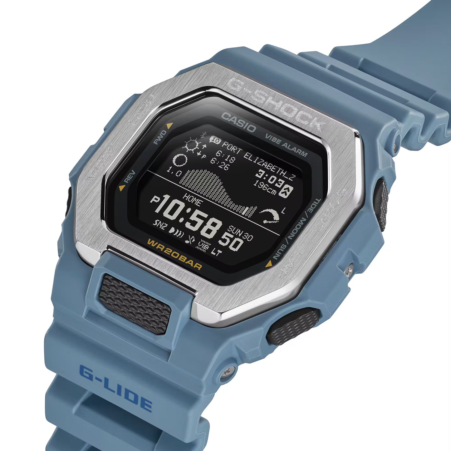 CASIO G-SHOCK GBX-100-2A G-LIDE BLUETOOTH BLUE DIGITAL WATCH
