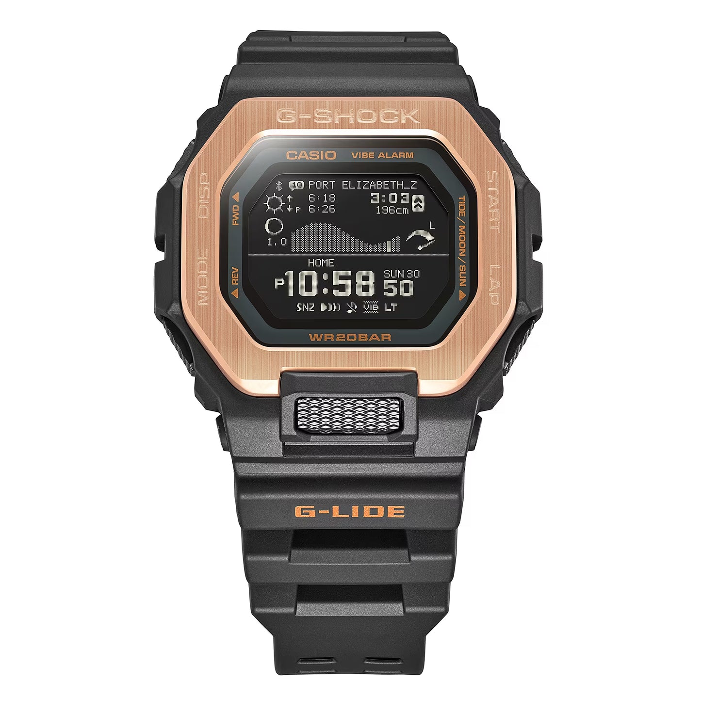 CASIO G-SHOCK GBX-100NS-4 G-LIDE GOLD/BLACK DIGITAL WATCH