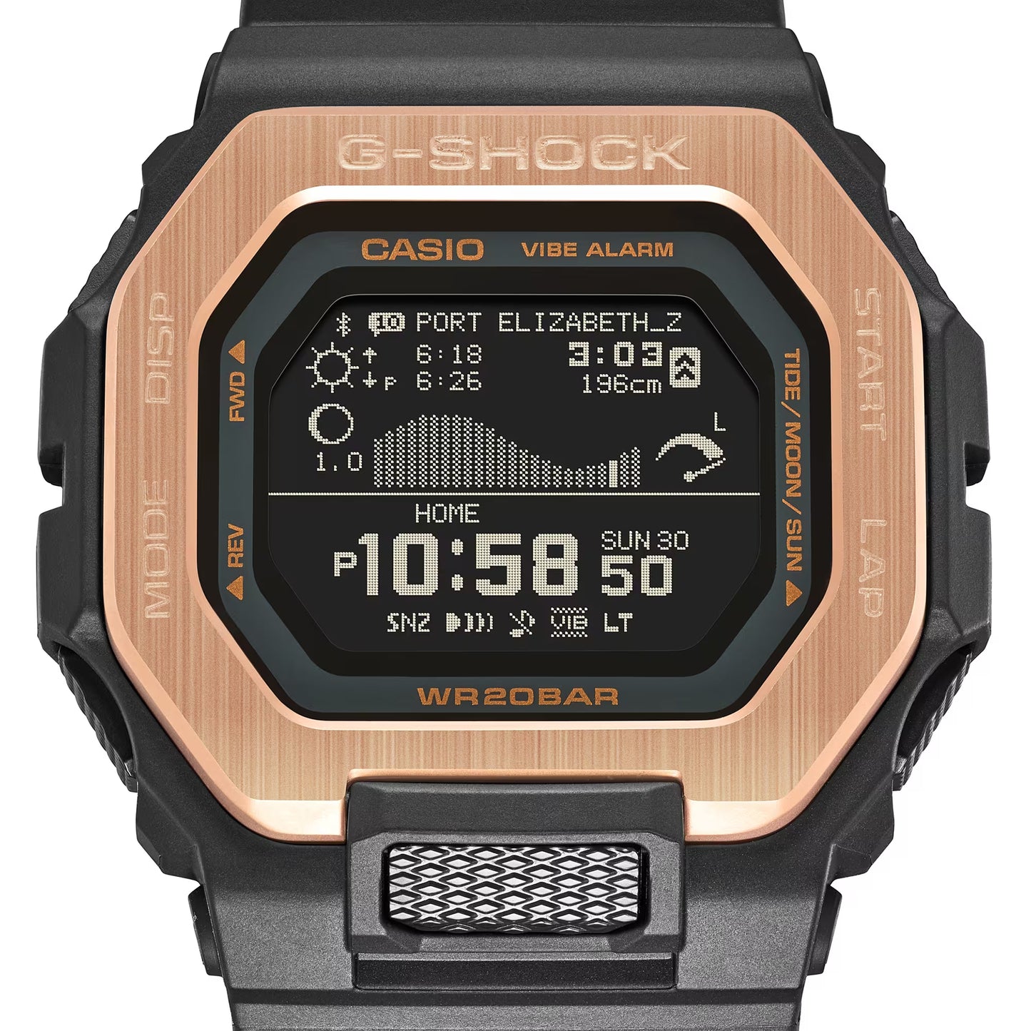 CASIO G-SHOCK GBX-100NS-4 G-LIDE GOLD/BLACK DIGITAL WATCH