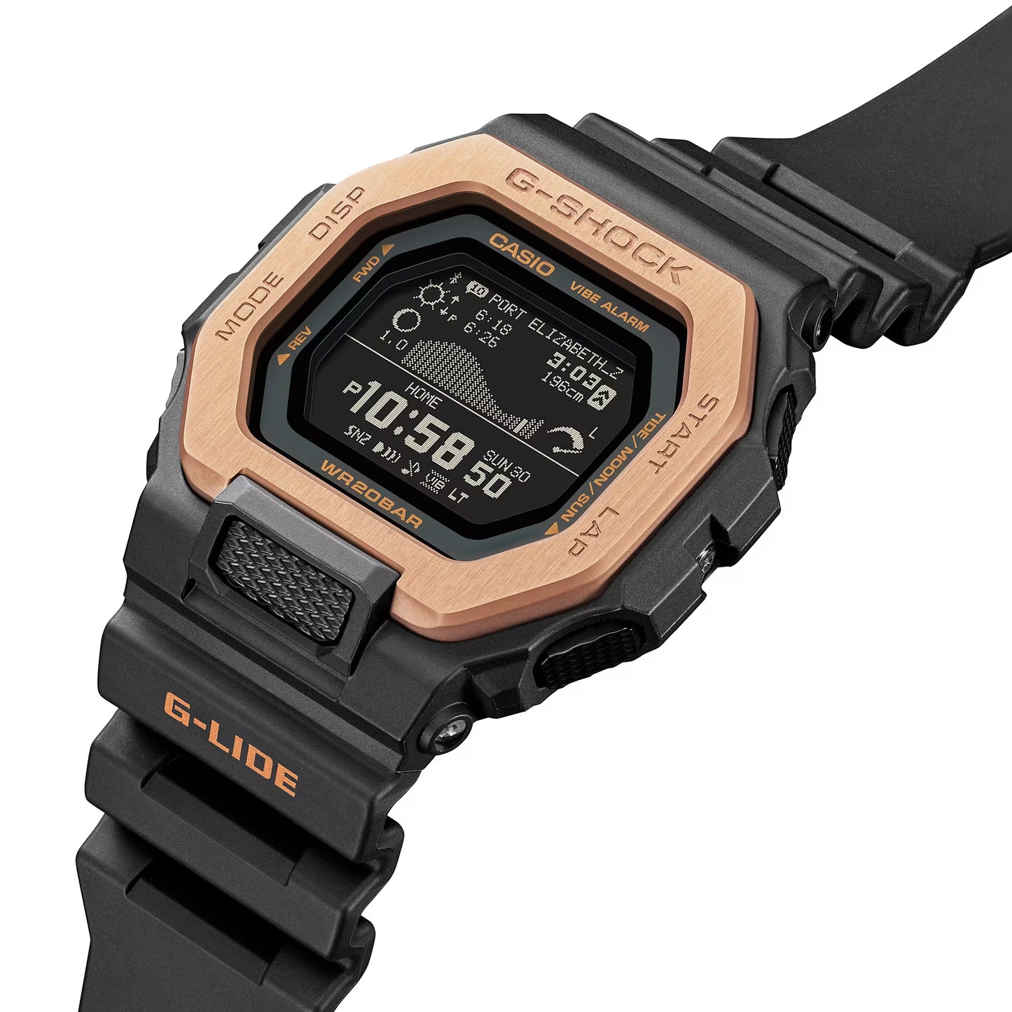 CASIO G-SHOCK GBX-100NS-4 G-LIDE GOLD/BLACK DIGITAL WATCH