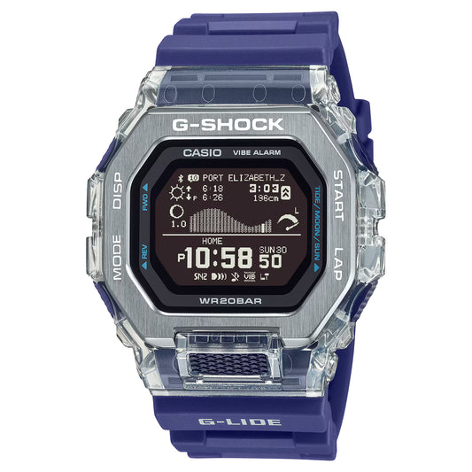 CASIO G-SHOCK GBX-100S-2 G-LIDE BLUETOOTH BLUE / PURPLE DIGITAL WATCH